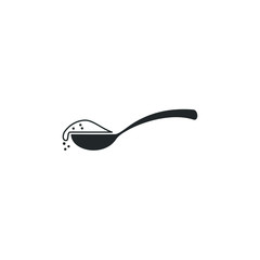 Spoon with content icon template color editable. Tea spoon with sugar, salt, flour or other symbol vector sign isolated on white background illustration for graphic and web design.