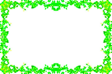 Obraz na płótnie Canvas frame with green leaves