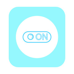 vector icon, rectangular shaped on button