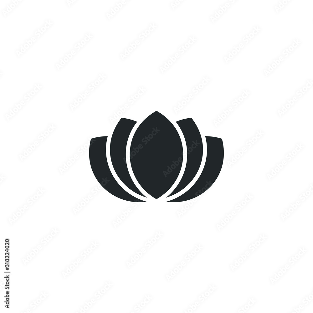 Poster Lotus icon template color editable. Harmony symbol vector sign isolated on white background illustration for graphic and web design.