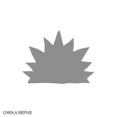 Vector monochrome icon with Adinkra symbol Owiaa Repue