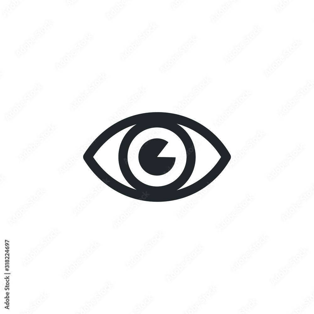 Poster eye icon template color editable. eye symbol vector sign isolated on white background illustration f
