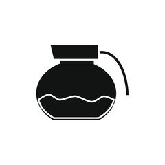 vector icon, glass jar shape with coffee