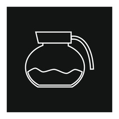 vector icon, glass jar shape with coffee