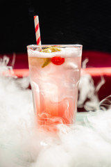 summer mocktail in the restaurant