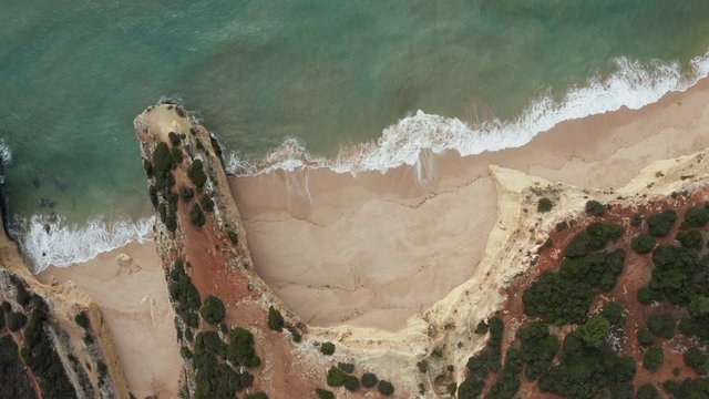 Aerial view of Praia do Barranquinho and Praia da Malhada do Baraco