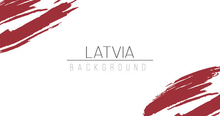 Latvia flag brush style background with stripes. Stock vector illustration isolated on white background. - obrazy, fototapety, plakaty