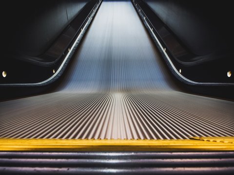 Empty Moving Walkway In Guthrie Theater