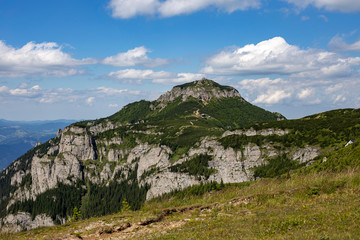 Fototapeta na wymiar Toaca peak in Ceahlau Mountain