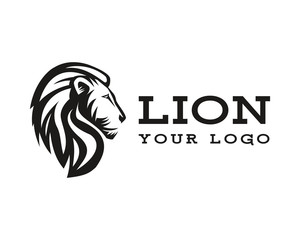 Lion Head Icon Logo Design., King Lion Logo, Vector illustration