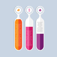 Vector illustration infographics options. Template for brochure, business, web design