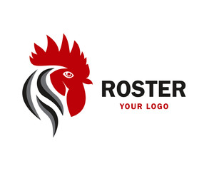 Head rooster illustration design, Chicken Head Logo Designs