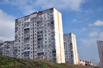 Modern residential area in Kiev. Exterior.