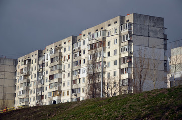Modern residential area in Kiev. Exterior.