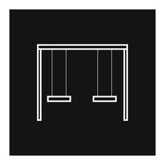 vector icon, two park swings