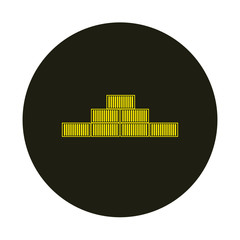 vector icon, pile of transport containers