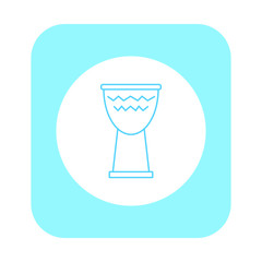 vector icon, musical djembe shape