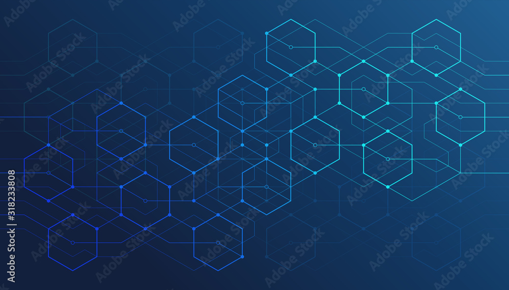 Poster abstract geometric lines. connection and social network. concept with lines and dots. minimalistic d