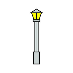 vector icon, street lamp shape