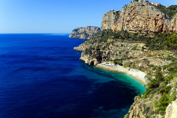 Obraz premium Cala del Moraig beach in Benitatxell of Alicante in Spain