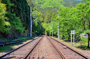 Fototapeta premium 京都 叡山電鉄鞍馬線