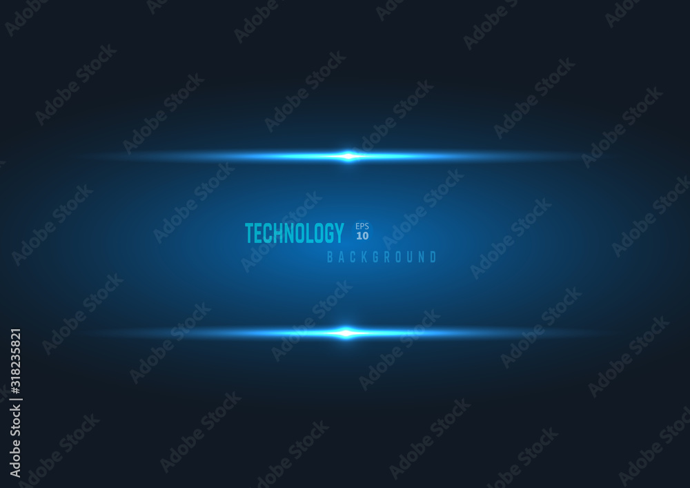 Aufkleber template abstract technology style blue shiny color black frame layout modern tech design background