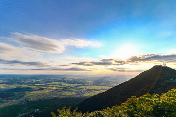 筑波山頂から見た田園風景