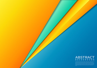 Template corporate concept yellow blue orange contrast background. Vector graphic design illustration, copy space.