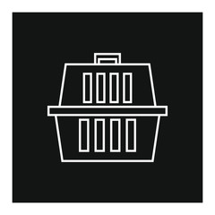 vector icon, pet transport box