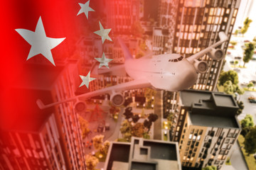 chinese virus, airplane, china flag