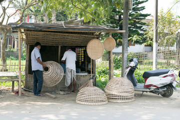 Road side market at Dibrugarh, Assam, India