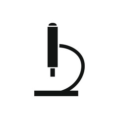 vector icon, scientific microscope shape