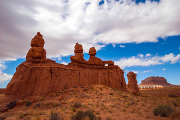 Original red brown sandstone formations