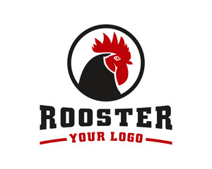 Head rooster illustration design, Chicken Head Logo Designs