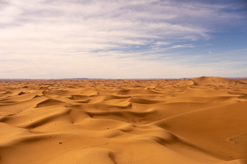 High Sand Dunes Moroccan Desert Sahara