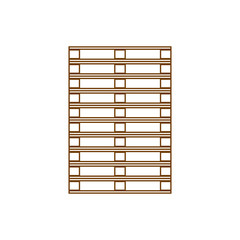 vector icon, wooden pallet for transport
