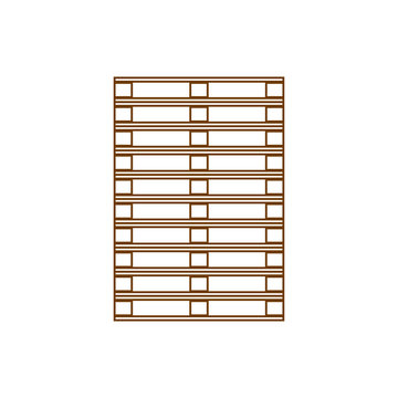vector icon, wooden pallet for transport