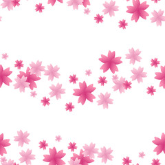 グラデーション桜　シームレスパターン