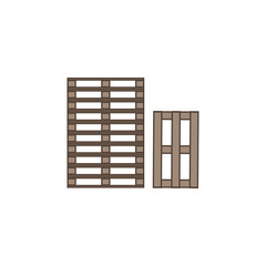 vector icon, wooden pallet for transport