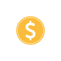 Dollar icon. Money sign isolated, Vector illustration