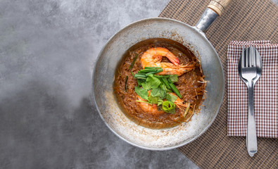 Baked Shrimp with Glass Noodles Thai Recipe.