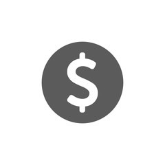 Dollar icon. Money sign isolated, Vector illustration