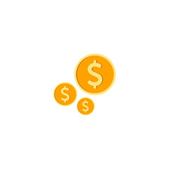 Dollar icon. Money sign isolated, Vector illustration