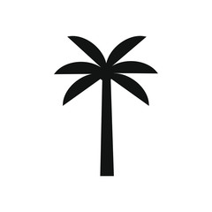 Vector icon, of Caribbean coconuts palm