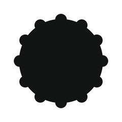 vector icon, tambourine musical instrument shape