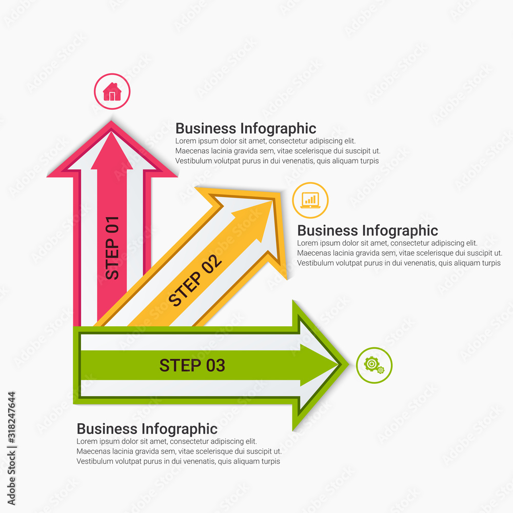 Leinwandbilder infographic business. timeline process chart template. vector modern banner, text, workflow layout d