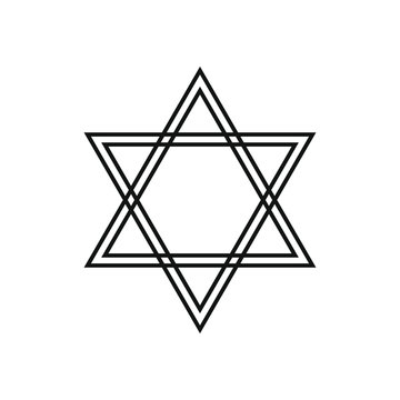 vector icon, esoteric pentagram symbol