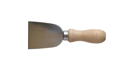Cheese cutting knife on white background.