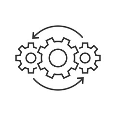 Operations line vector simple icon