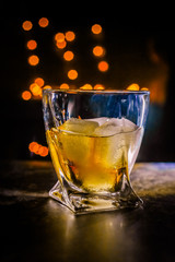 decanter and whiskey glasses